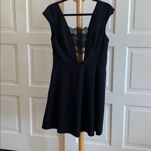 ABS little black dress with lace detail